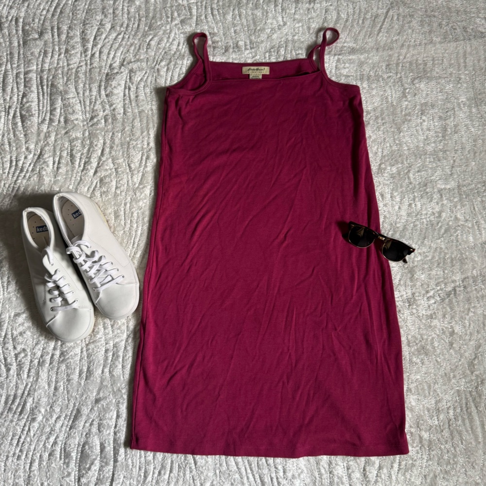 EUC!😍 Vintage Eddie Bauer Fuchsia Cotton Dress